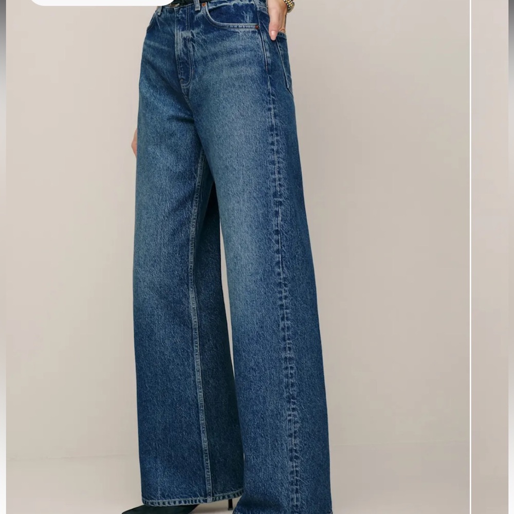 Reformation Cary High Rise Slouchy Wide Leg Jeans